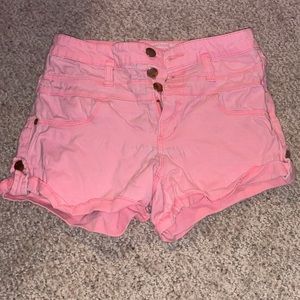 Pink high waisted shorts